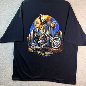 Vtg Orange County Choppers T Shirt Men XXL New York Biker Statue of Liberty Bike